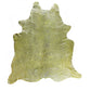 72" x 84" Lime and Silver Cowhide - Area Rug