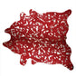 72" x 84" Red and Silver Cowhide - Area Rug