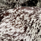 72" x 84" White Chocolate Cowhide Rug