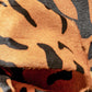 72" x 84" Tiger Black on Natural Cowhide Rug