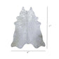 6 Ft Silver Devore Brindled Cowhide Rug