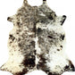 6.5 Ft Black and White Brindled Cowhide Rug