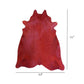 6.5' Red Genuine Cowhide Area Rug